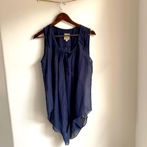 GoSilk Dark Blue Top Size S